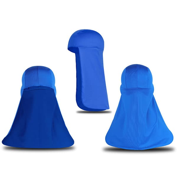 Cykling Sun Shade Cap Herr Cooling Sport Long Tail Hat Summer U Blue