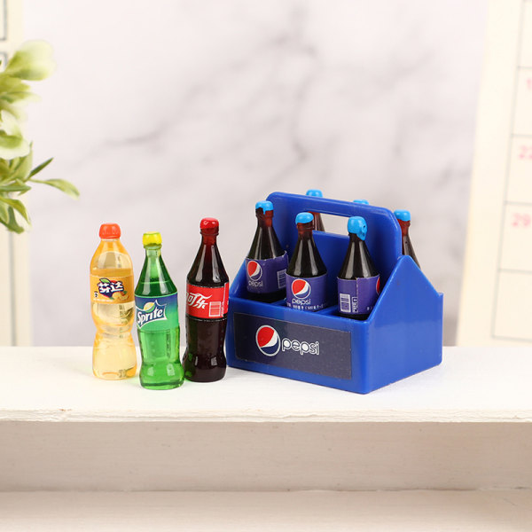 1 Set Dollhouse Miniature Cola Soda Sprite Pullot Modle Keittiö A3