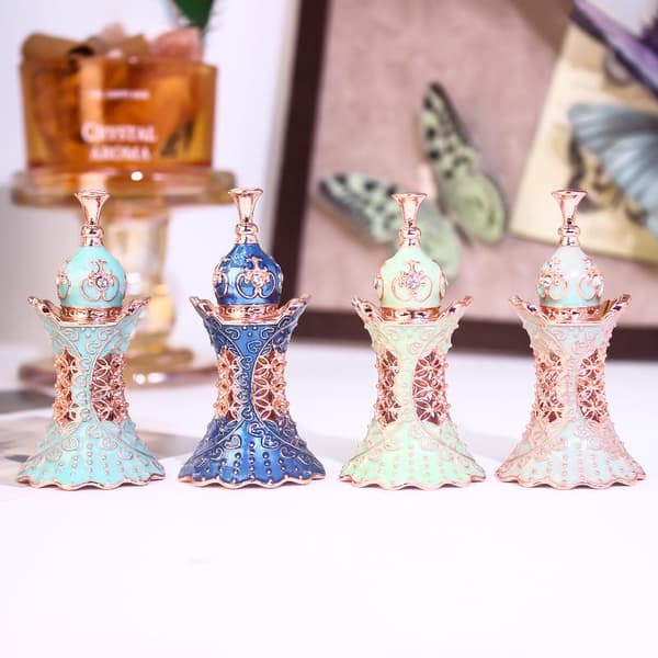Glass Parfymeflaske Dubai Arabisk Stil Påfyllbar Tom Essens Red