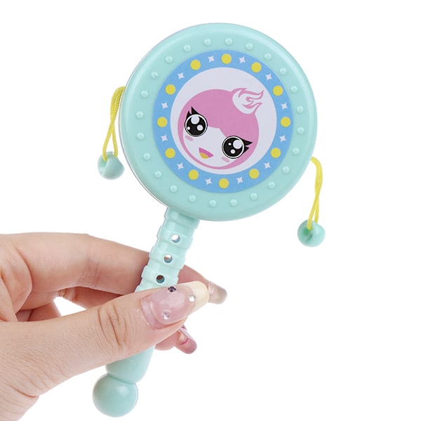 Tecknad rattle trumma Spin Toy Baby tidig utbildning rattle Toy Ki
