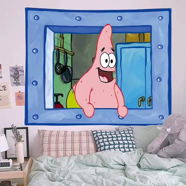 Sarjakuva-/anime-taustakangas kodinsisustusbanneri e sisustus Wallco A11
