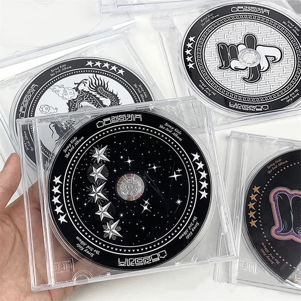 1 stk. Disk CD opbevaringsboks gennemsigtig plast DVD-etui multifunktion Clear