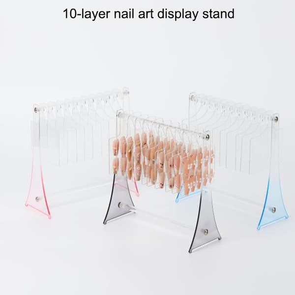 Akryl Neglekunst Displaytavle Krogstil Display Farveprøve Black