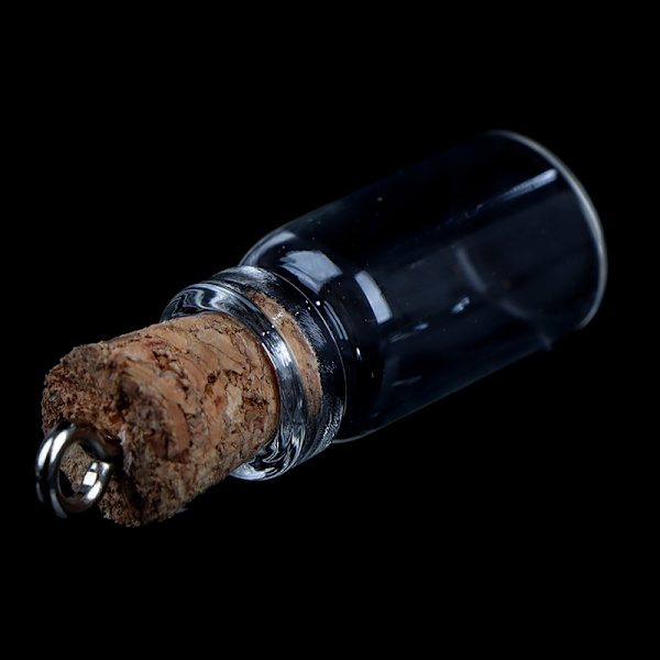 10 st Mini Glasflaskor Små Vials Kork Glasburkar Multi Användning