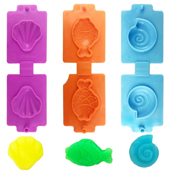 Marine Animal Impression Tool Plastlegetøj Farvet Clay Clay Pla A1