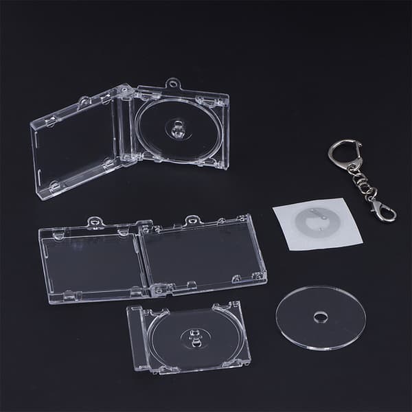 Tyhjä albumi Mini CD-kotelo Avaimenperä CD-soitin Avaimenperä DIY Reppu A7