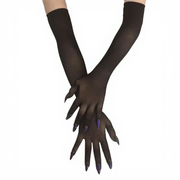 Ultratynde sømløse net-fingerhandsker Cosplay Halloween N White