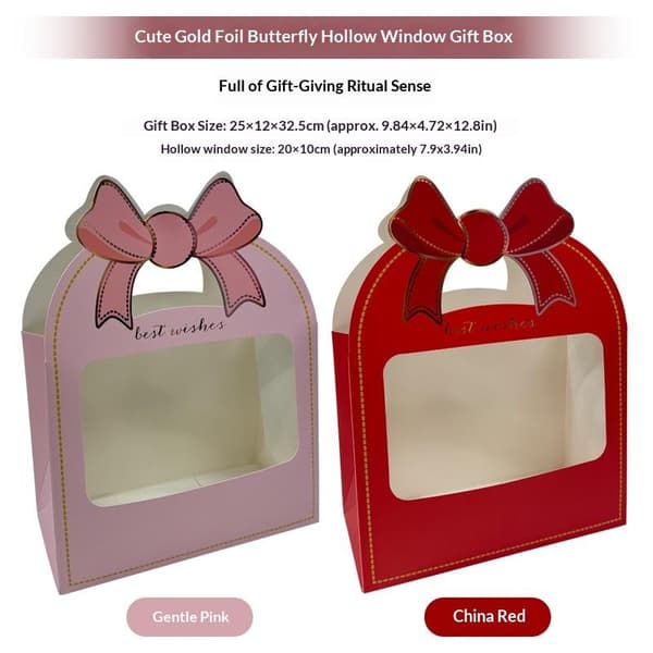 2 st bärbar blomkorg rosblomförpackningslåda present till W Pink