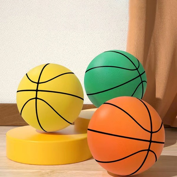 Silent Training Basket High Density Foam Indoor Sports Ball Orange