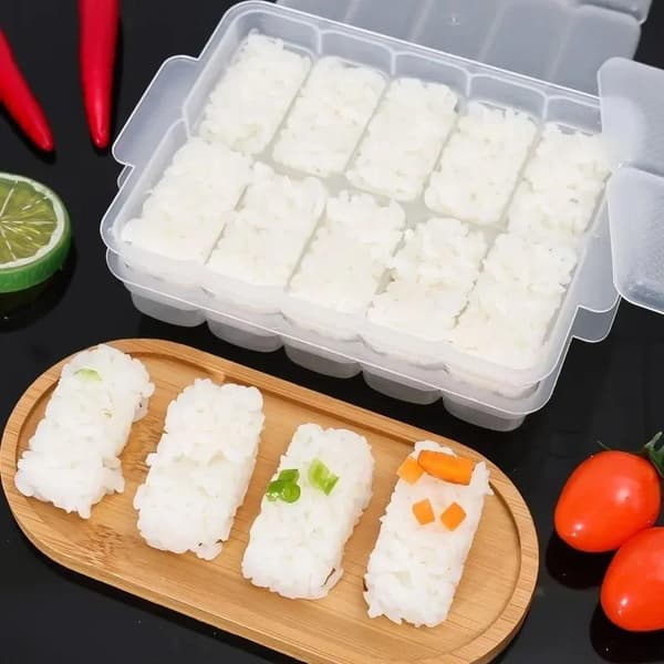10 Gitre Sushi Form Ikke-klæbende Trykopbevaringsboks Frokostværktøj D