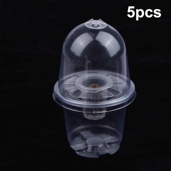 Synlig Klar s Groddkopp Transparent Plast Plantskola Gro 5pcs