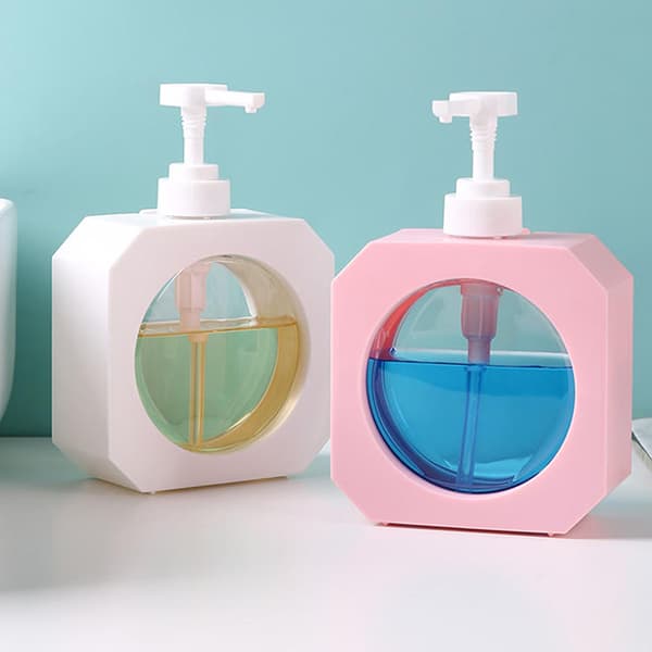 500 ml genopfyldelige sæbedispensere til badeværelset, lotion, shampoo, brusebad Pink lightning