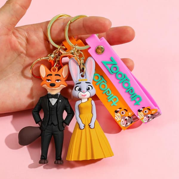 Tecknad Zootopia Nyckelring e Judy Nick PVC Figur Nyckelring Baksida A3