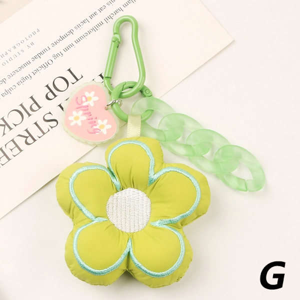 Sakura Fabric Flower Keychain Korut Lanyard Car Bag avaimenperä G