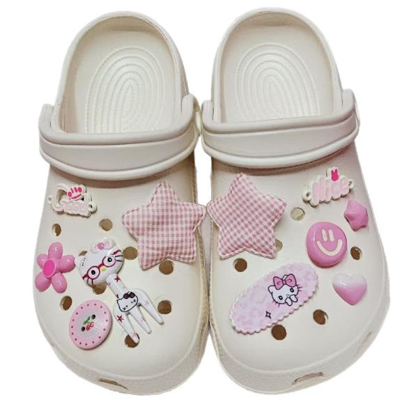 11 st e Smiling Star Fork Hello Kitty skor dekor för sandaler &