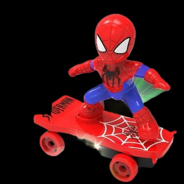 Spiderman Stunt Scooter Bil Over Virvel Musikk Original Super H 1