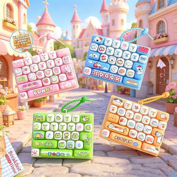 26 tangenter tangentbordsformad fidget-leksak nyckelring väskhänge present A5