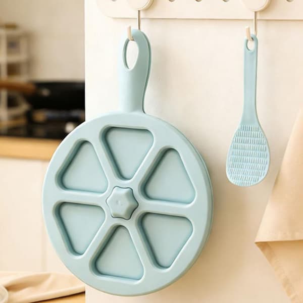 6-i-1 trekantet sushiform for risboller, non-stick Blue