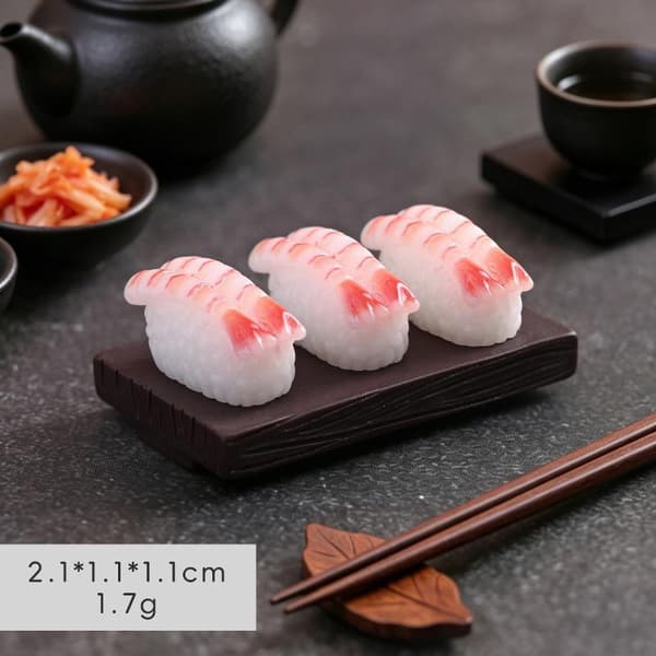 10 kpl Mini Sushi-malli Lohimäti Makea Katkarapu DIY Nukkekoti D A2