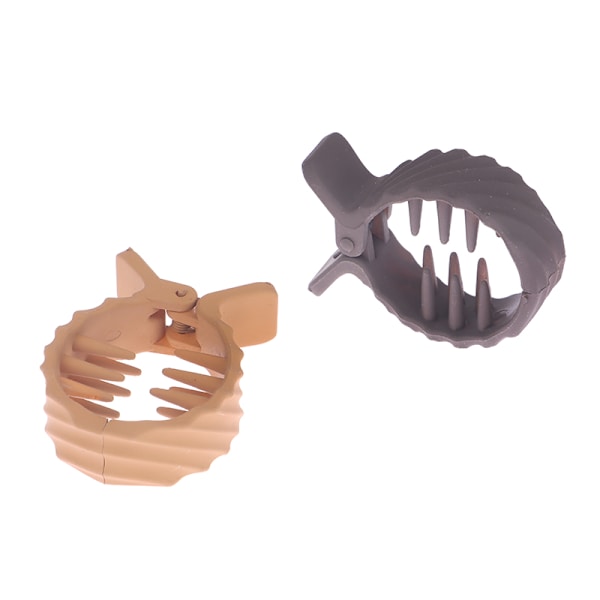 1 St. Hög hästsvans Fixed Claw Clip Rund hårnål Kvinna Rygg Hea Light brown