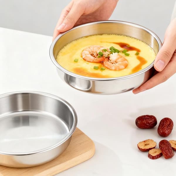 Dampet eggeskål i rustfritt stål Ramen Ris Fruktsalat Gryte Bo B