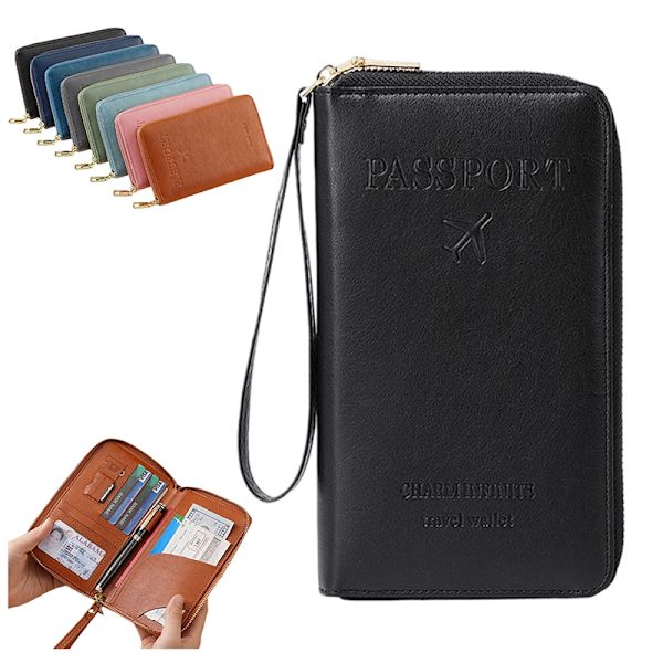 Multi-funktionel RFID Pas Pung RFID Pas Holder Til Black