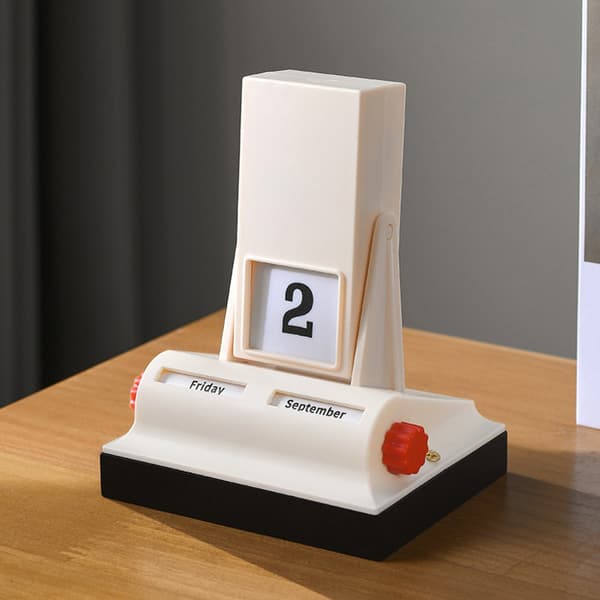 Bordkalender med flip-display Genanvendelig kalender for hvert år A1