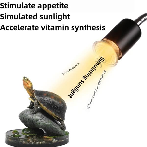 1 sett reptil varmelampe 50/75W UVA UVB lys roterbar soling 75W A