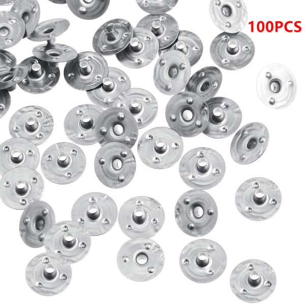 100 stk. Holdbare voksede stearinlys Making Metal Wick Sustainers Cand 100PCS