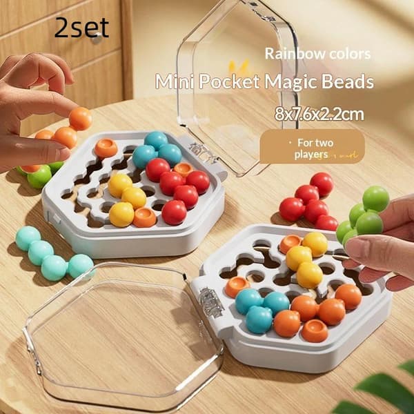 Mini Pocket Montessori Puslespill Leker Perlespill IQ Brettspill Barn A1