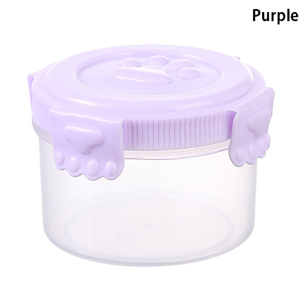 1 st Plastdressingsbehållare Sås Sallad Kylskåp Förvaringsburk Purple