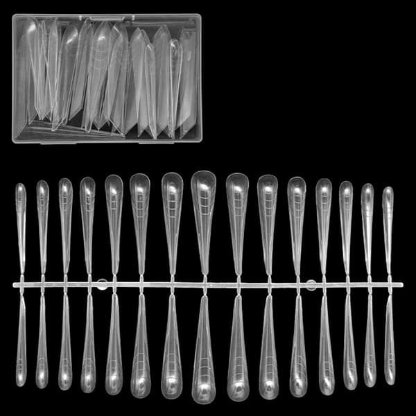 30/150 stk./æske buede stiletto-kloformede negleforme til fingre 150Pcs