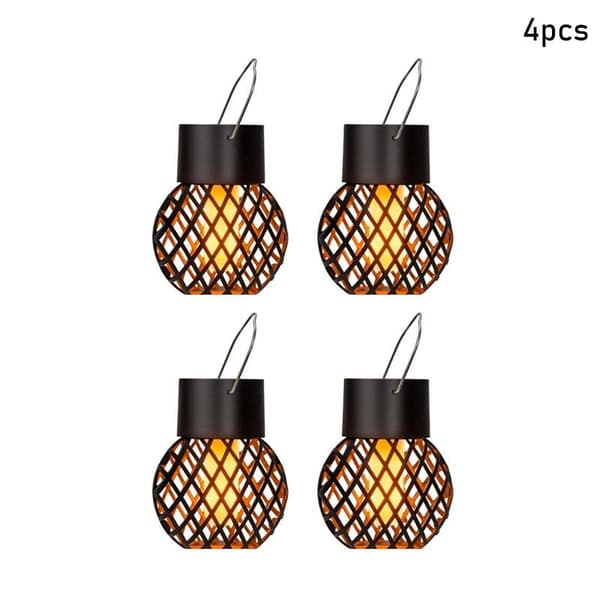 1/2/4 stk. LED flammeeffekt hængende lanterne havelampe solcelle 1PC