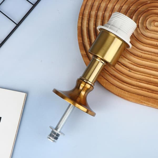 Bordlampeholder Fast Base E27 Skruelampe Munn Jern DIY Lys A2