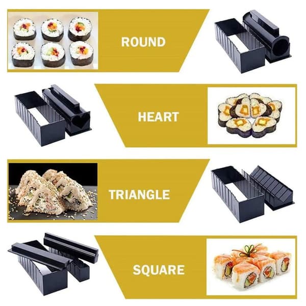 Multifunksjonelt sushilagingssett Komplette sushiformer Sushimaker C