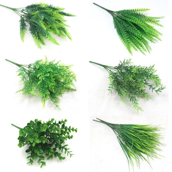 Keinotekoinen s Leaf Foliage Bush Kotitoimisto Puutarha Wedding Deco L