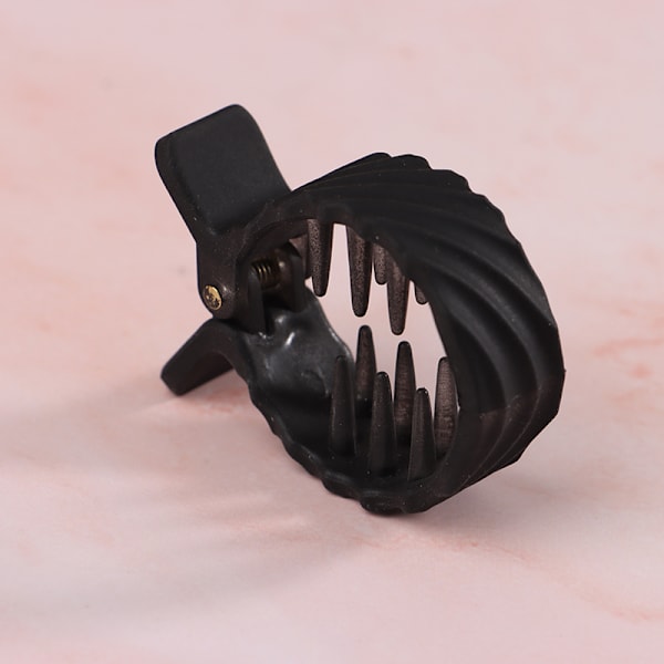 1 St. Hög hästsvans Fixed Claw Clip Rund hårnål Kvinna Rygg Hea Black