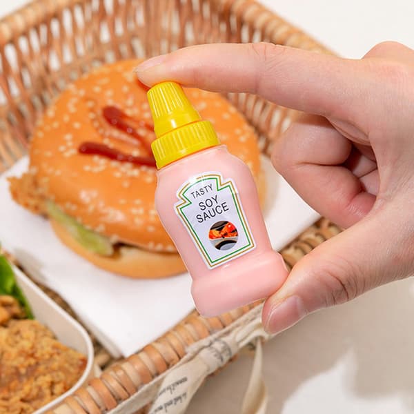 Mini Bärbar Liten Såsbehållare Tomatsås Salladsdressing Ketchup