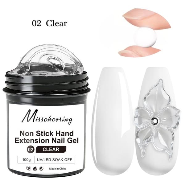 100g Solid Gel Builder For Nails 3D Hard Gel Non-Stick Hand For Clear