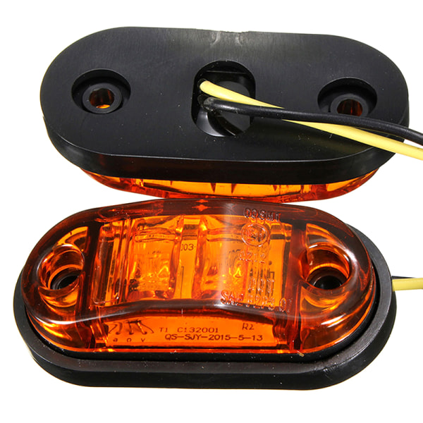 10st Varningsljus LED-diodljus Oval LED-sidomarkeringslampa Red 10PCS