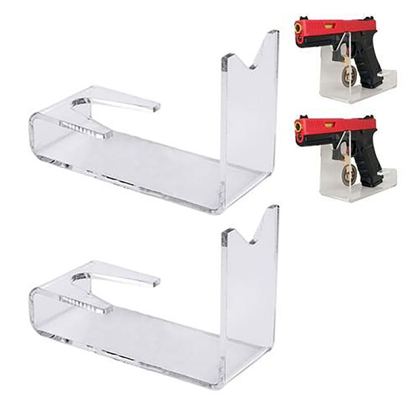 Akryl Clear Pistol Stand Organizer Stand Håndholder Toy Sto