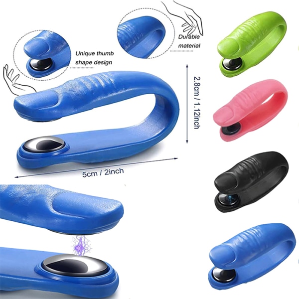 Finger Hand Massager Bärbar Akupressur Huvudvärk Blood Circu Black