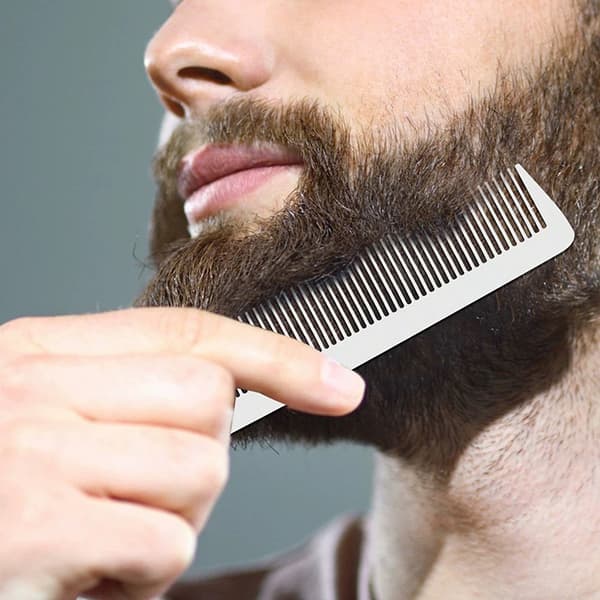 Barber Professionel Rustfrit Stål Sølv Frisørkam En K3
