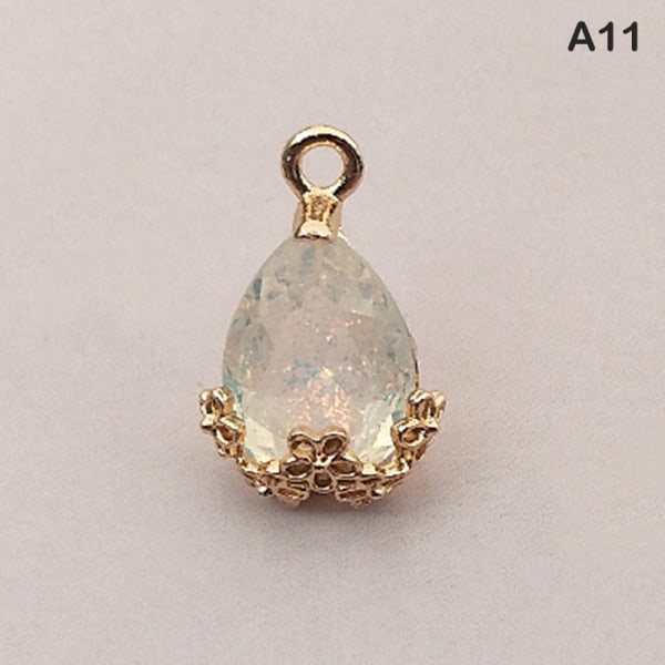 5 STK 13*20 mm Crystal Charms Pendant Rhinestone DIY smykker Maki A4