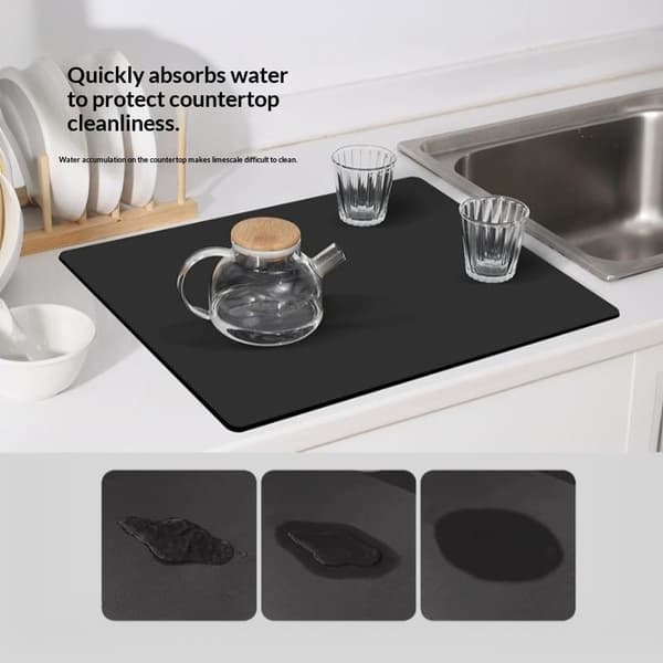 Absorberande snabbtorkande halkfri köksbänksmatta för kaffemaskin A2