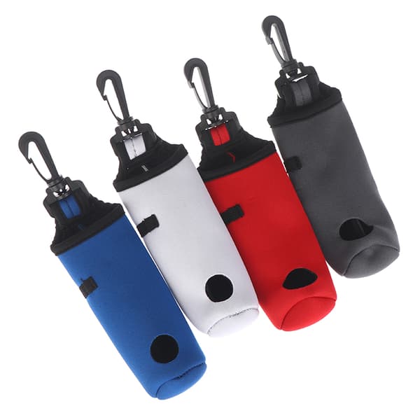 1 stk. Golf Tee Holder Neopren Golfbold Bæretaske Pose Golfbold Red
