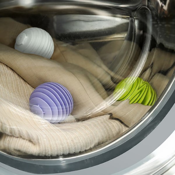 3ST Återanvändbara Tvättbollar Kläder Rengöringsverktyg Tvätt Purple