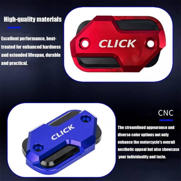 Forskivebremsevæskebeholderdæksel til Click V2 V3 Click 160 CNC-legering Red