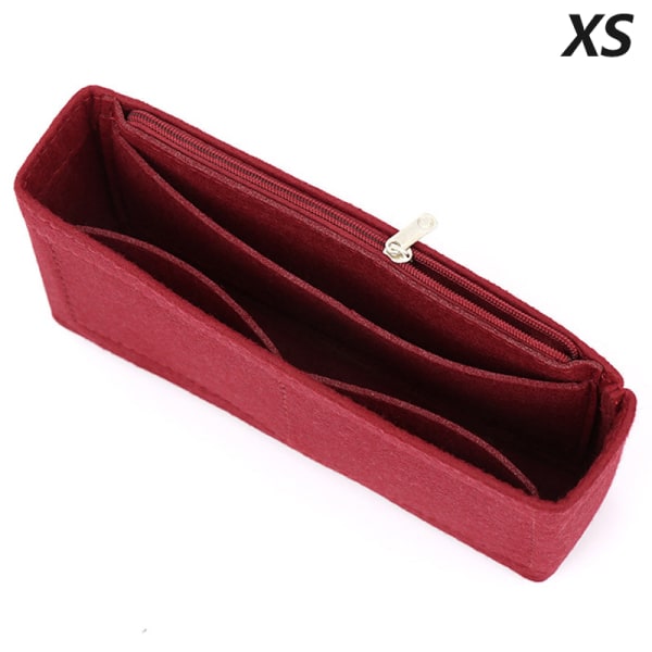 Huopakankainen laukkuvuori sopii Luxury Bag Insert Organizer Cosmeen Red S