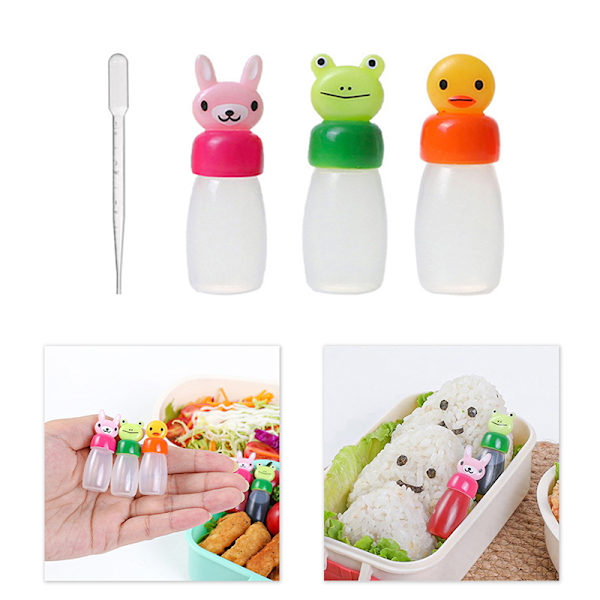 1/3/4 stk krydderflaske mini ketchup salatdressingbeholder 3pcs/Set